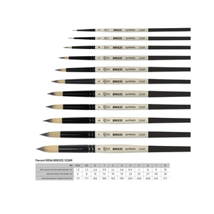 Пензлик для малювання Rosa Синтетика кругла, BREEZE 1226R, №3 (4823098535317) зображення 1