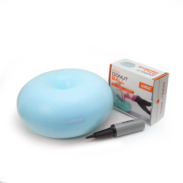 М'яч для фітнесу LiveUp Donut Ball LS3567-b синій 45х25см (2021281280088) - picture 1