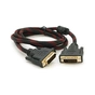 Кабель мультимедійний DVI M to DVI M 1.5m 24+1pin black/red Merlion (YT-DVI(M)/(M)NY/RD-1.5m) - зменшене зображення 1