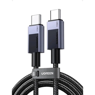 Дата кабель USB-C to USB-C 2.0m PD3.1 240W L513 gray Ugreen (45068) изображение 1
