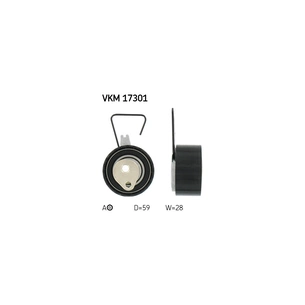 Ролик натягувача ременя SKF VKM 17301 зображення 1