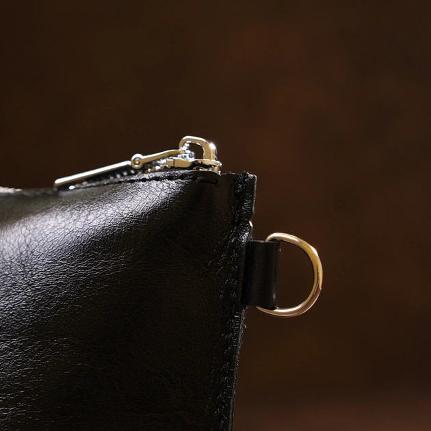 Косметичка Shvigel Шкіряна Чорна (16409) - зображення 10