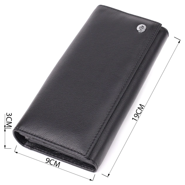 Гаманець ST Leather З натуральної шкіри Чорний (23088) - picture 3