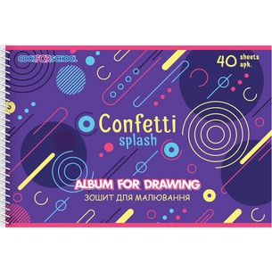 Альбом для малювання Cool For School на пружині Romantic Moments, 40 аркушів (CF60904-05) зображення 1