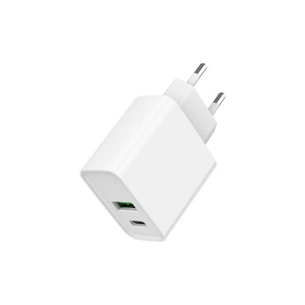 Зарядний пристрій Gembird USB-A + Type-C (PD20W + QC3.0 18W) white (TA-UC-PDQC20-01-W) зображення 1