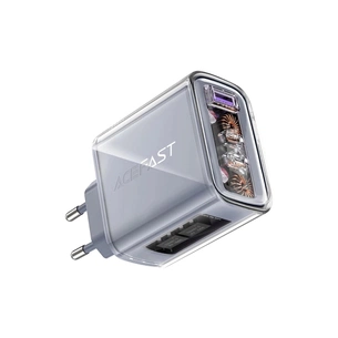 Зарядний пристрій Acefast 3xUSB 65W (2xUSB-C+USB-A) Gan A45 Fast Charger Mountain mist (6974316282099) зображення 1