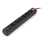 Мережевий подовжувач REAL-EL RS-PROTECT 605 3m, black (EL122300041) - зменшене зображення 2