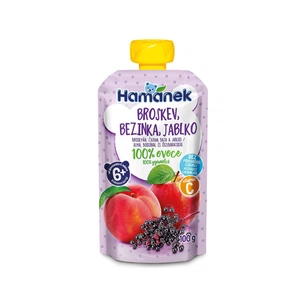 Дитяче пюре Hamanek блуко з персиком і бузиною 100 г (8595139797218) зображення 1