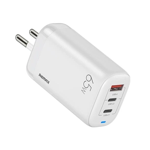 Мережевий зарядний пристрій Remax Ligil Series 65W PD + QC Fast Charger White (RP-U55) зображення 1