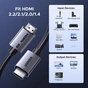 Кабель мультимедийный HDMI M to HDMI M 2.0m V2.2 16K60Hz 96Gbps braided black Ugreen (65900) - уменьшенное изображение 6