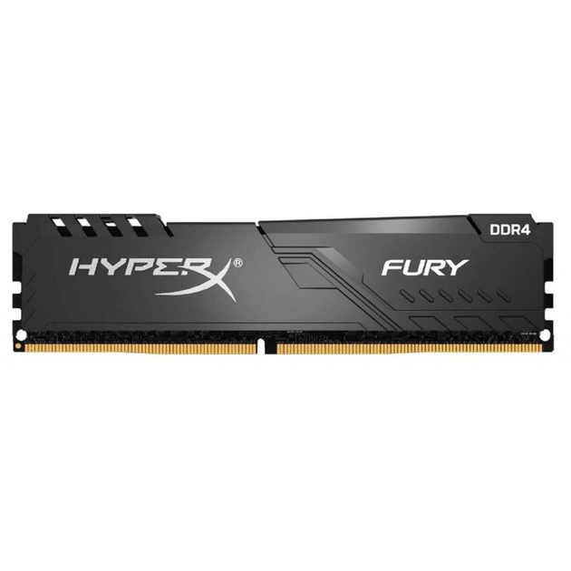 Модуль пам'яті для комп'ютера DDR4 16GB (4x4GB) 2400 MHz HyperX Fury Black Kingston Fury (ex.HyperX) (HX424C15FB3K4/16) - изображение 1