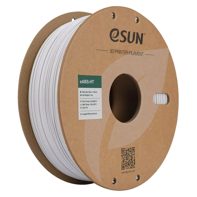 Пластик для 3D-принтера eSUN EABS-HT 1,75mm 1kg COLD WHITE (EABS-HT-P175CW1) - зображення 1