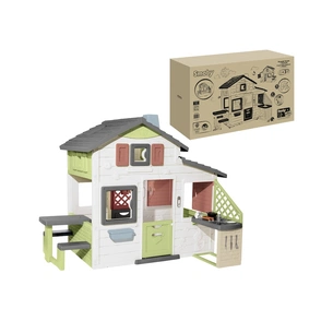 Ігровий будиночок Smoby Life для друзiв з лiтньою кухнею, дверним дзвiнком та столиком, 217х155х172 см (7600810207) зображення 1