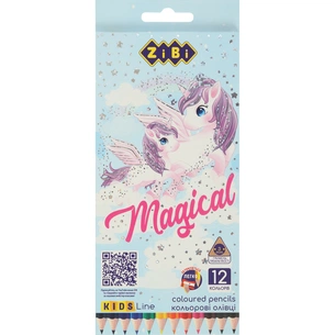 Олівці кольорові ZiBi Kids line-2 Магія 12 кольорів (ZB.2448) зображення 1