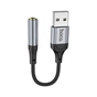Кабель мультимедійний USB AM to 3.5mm F LS36 black HOCO (6942007608879) - зменшене зображення 2