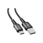 Дата кабель USB 2.0 AM to USB-C 1.2m 3A nylon C1-04 black Acefast (6974316280545) - зменшене зображення 1