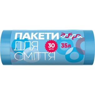 Пакети для сміття Добра Господарочка сині 35 л 30 шт. (4820086521659) зображення 1