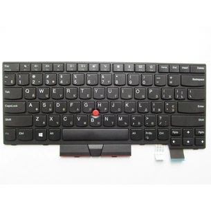 Клавіатура ноутбука Lenovo ThinkPad T480 чорна з чорною рамкою та ТП (A46056) зображення 1