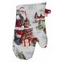 Кухонна прихватка Прованс Рукавиця гобеленова з велюром Снігова зима 32х16 см (037841) - уменьшенное изображение 1