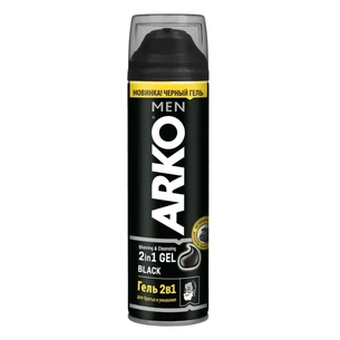 Гель для гоління ARKO Black 2 в 1 200 мл (8690506486341) изображение 1