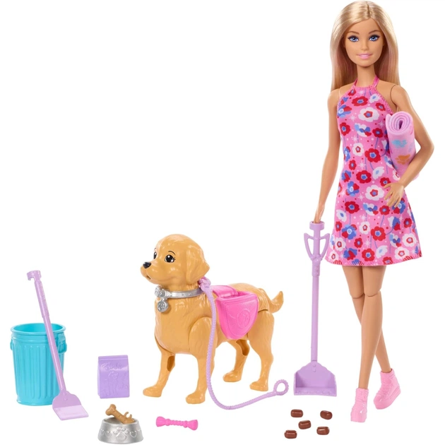 Лялька Barbie Прогулянка з песиком (JJB46) - зображення 1
