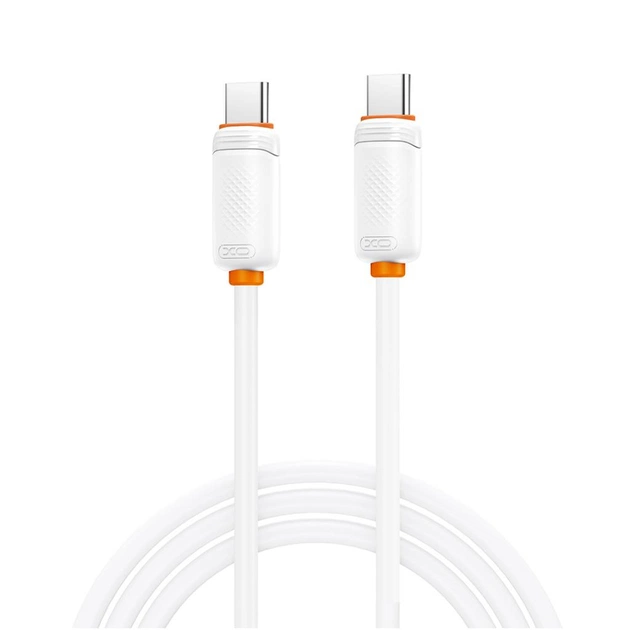 Дата кабель USB-C to USB-C 1.0m 27W white XO (XO-CB-300CC-WH) - зображення 1