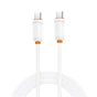 Дата кабель USB-C to USB-C 1.0m 27W white XO (XO-CB-300CC-WH) - зменшене зображення 1