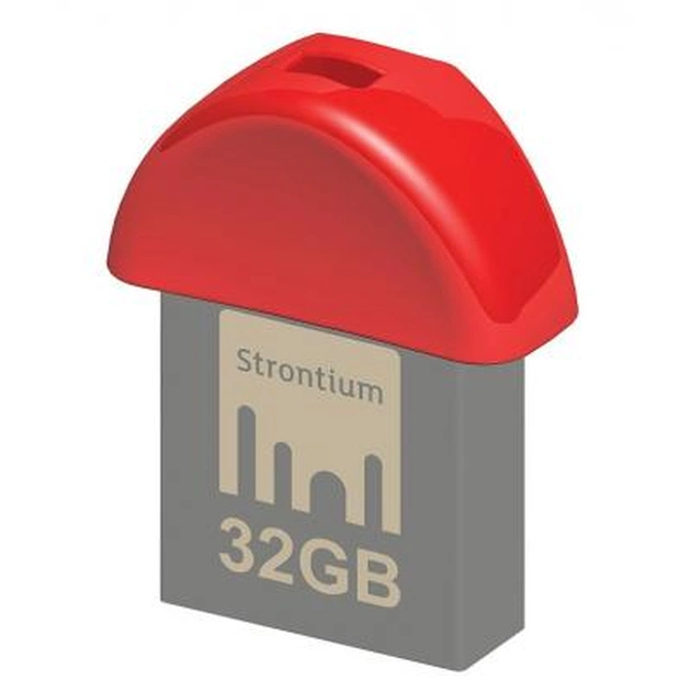 USB флеш накопичувач Strontium Flash 32GB NANO Red USB 3.0 (SR32GRDNANOZ) - изображение 1