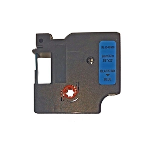 Стрічка для принтера етикеток UKRMARK D-40916P, 9мм х 7м, чорним на синьому, сумісна з DYMO D1 S0720710 (900474) зображення 1