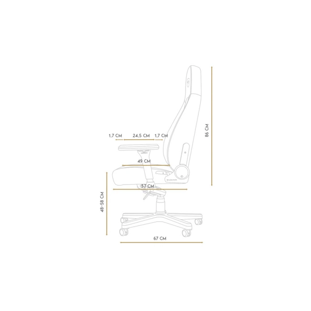 Кресло игровое Noblechairs Icon Black (NBL-ICN-PU-BLA) - изображение 6