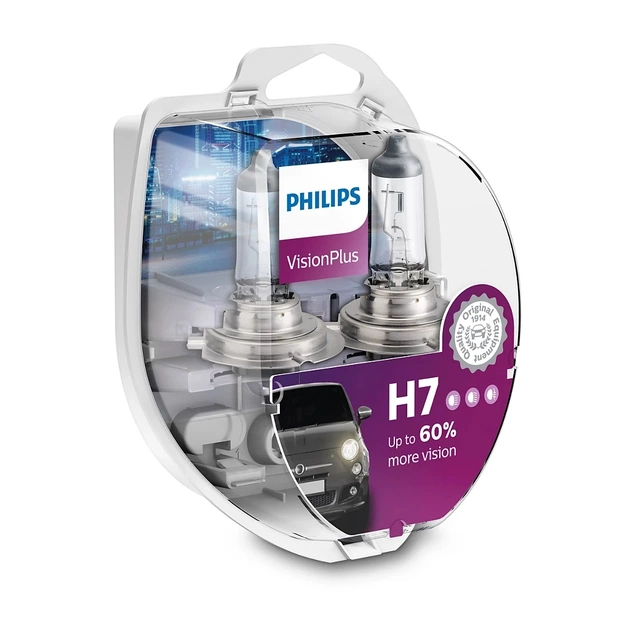 Автолампа Philips H7 VisionPlus, 2шт (12972VPS2) - изображение 1
