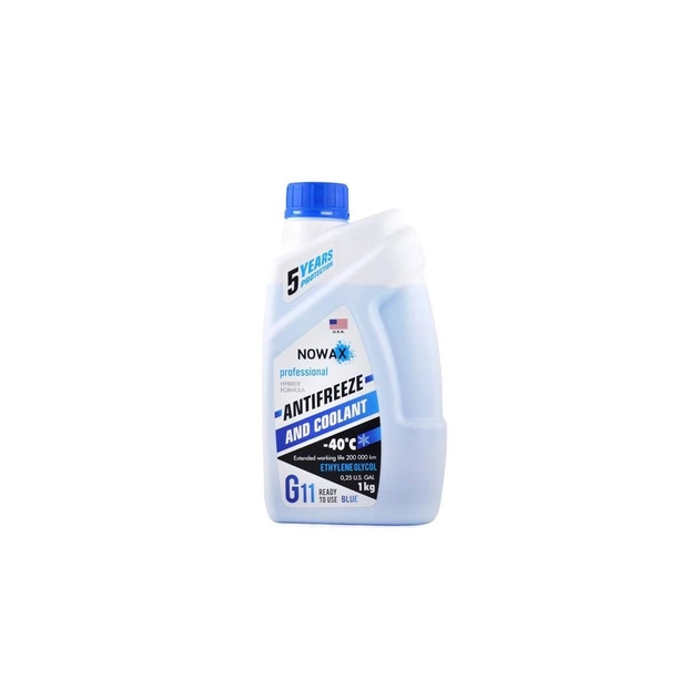 Антифриз NOWAX BLUE G11 1кг (NX01007) - изображение 1