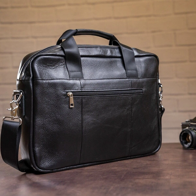 Сумка Vintage Шкіряна Чорна (14625) - зображення 7