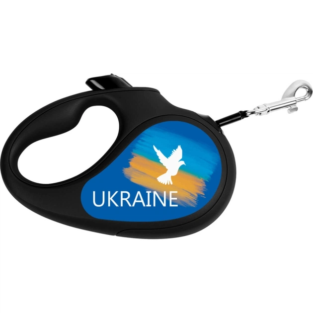 Повідець для собак WAUDOG R-leash "Прапор" S до 15 кг 5 м чорний (8124-0229-01) - изображение 1
