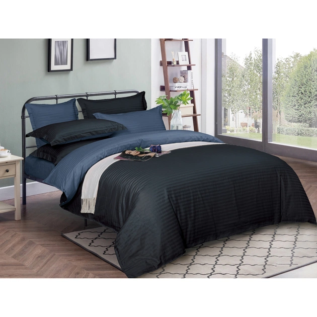 Постільна білизна MirSon Satin Stripe 30-0021 + 30-0020 Likana 160х220 Сімейний (2200005268322) - зображення 1