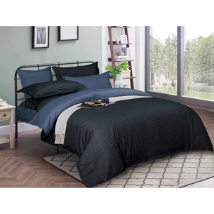 Постільна білизна MirSon Satin Stripe 30-0021 + 30-0020 Likana 160х220 Сімейний (2200005268322) зображення 1