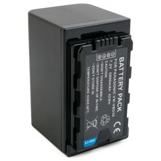 Акумулятор до фото/відео Extradigital Panasonic VW-VBD58, Li-ion, 7.2V, 5800mAh (BDP2690) - изображение 1