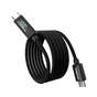 Дата кабель USB-C to USB-C 1.8m PD100W digital display silicone Choetech (XCC-1063) - зменшене зображення 2