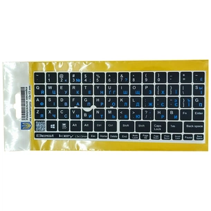 Наклейка на клавіатуру BestKey непрозора чорна, 76, синій (BKU13BLU/013) изображение 1