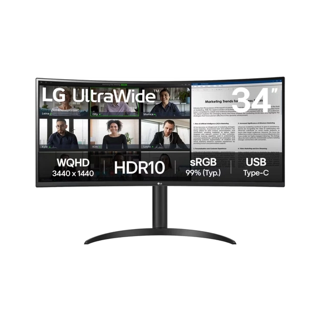 Монитор LG 34WR55QK-B - изображение 1