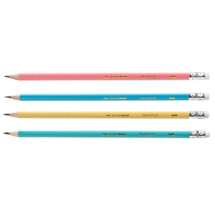Олівець графітний Buromax Pastel HB з гумкою асорті (BM.8526-20) зображення 1