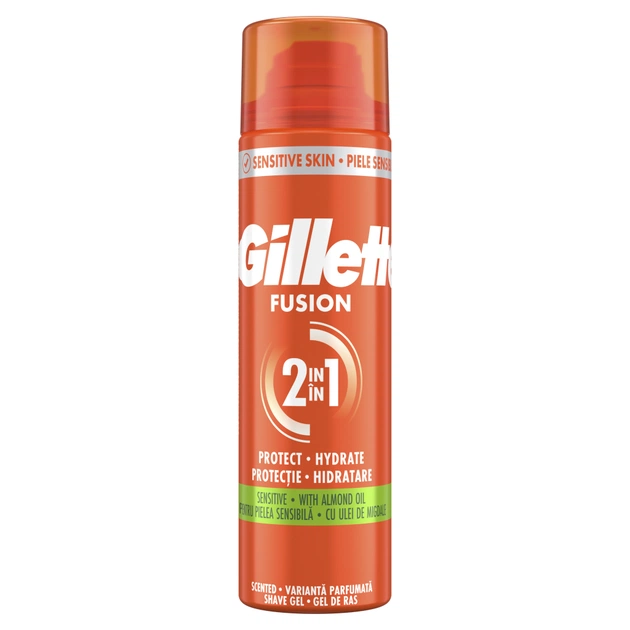 Гель для гоління Gillette Fusion Для чутливої шкіри 200 мл (7702018617098) - picture 2