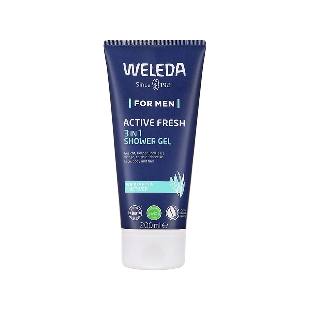 Гель для душу Weleda Active Shower Gel 3 в 1 200 мл (7611916153600) - picture 1