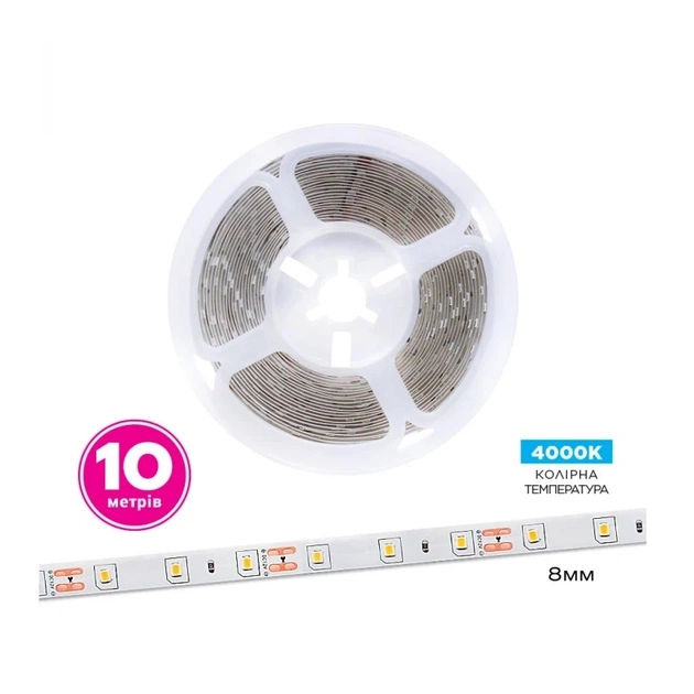 Світлодіодна стрічка ELM 2835 60LED IP20 4000K 10м (19-0014-10) - зображення 1