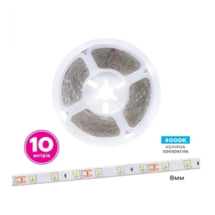 Світлодіодна стрічка ELM 2835 60LED IP20 4000K 10м (19-0014-10) зображення 1