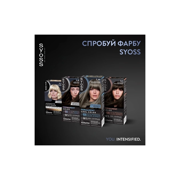 Фарба для волосся Syoss BL Permanent Coloration 7-46 - Холодний русявий (9000101741698) - picture 4