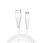 Дата кабель USB 2.0 AM to Micro 5P 1.0m 2.4A X196 white WUW (6972573335572) - зменшене зображення 1