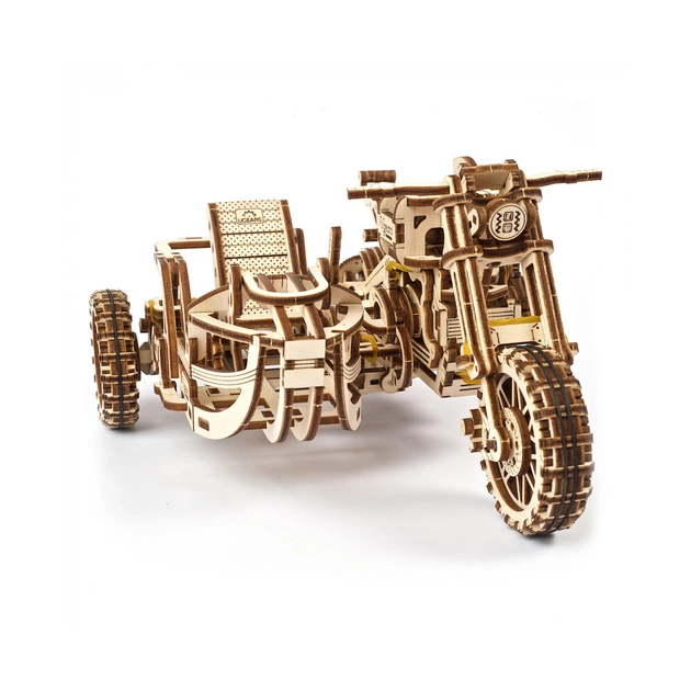 Конструктор Ugears Мотоцикл Scramber з коляскою (6336921) - зображення 1