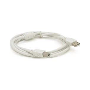 Кабель для принтера USB 2.0 AM/BM 0.8m ferrite white Voltronic (YT-AM/BM-0.8W) зображення 1