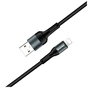 Дата кабель USB 2.0 AM to Lightning 1.0m nylon black ColorWay (CW-CBUL045-BK) - зменшене зображення 3